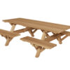 Picknicktafel met open instap Hardhout